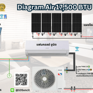 โซล่า แอร์ไฮบริด AIR solar SINCLAIR/HANDURO 17,500 BTU พร้อมติดตั้ง