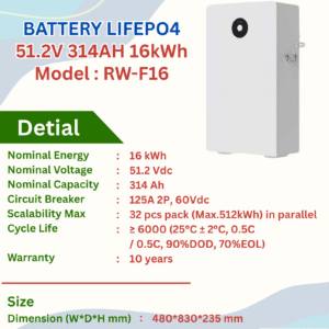 DEYE Battery RW-F16 16kw (ประกัน 10ปี)