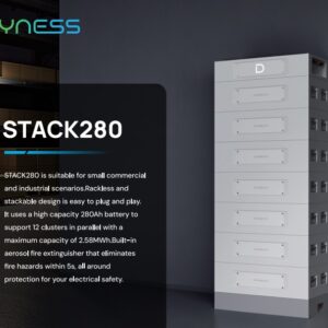 DYNESS แบตเตอรี่ ลิเธี่ยม STACK 280  ขนาด 100.35 KW  High Volt  10Y IP20