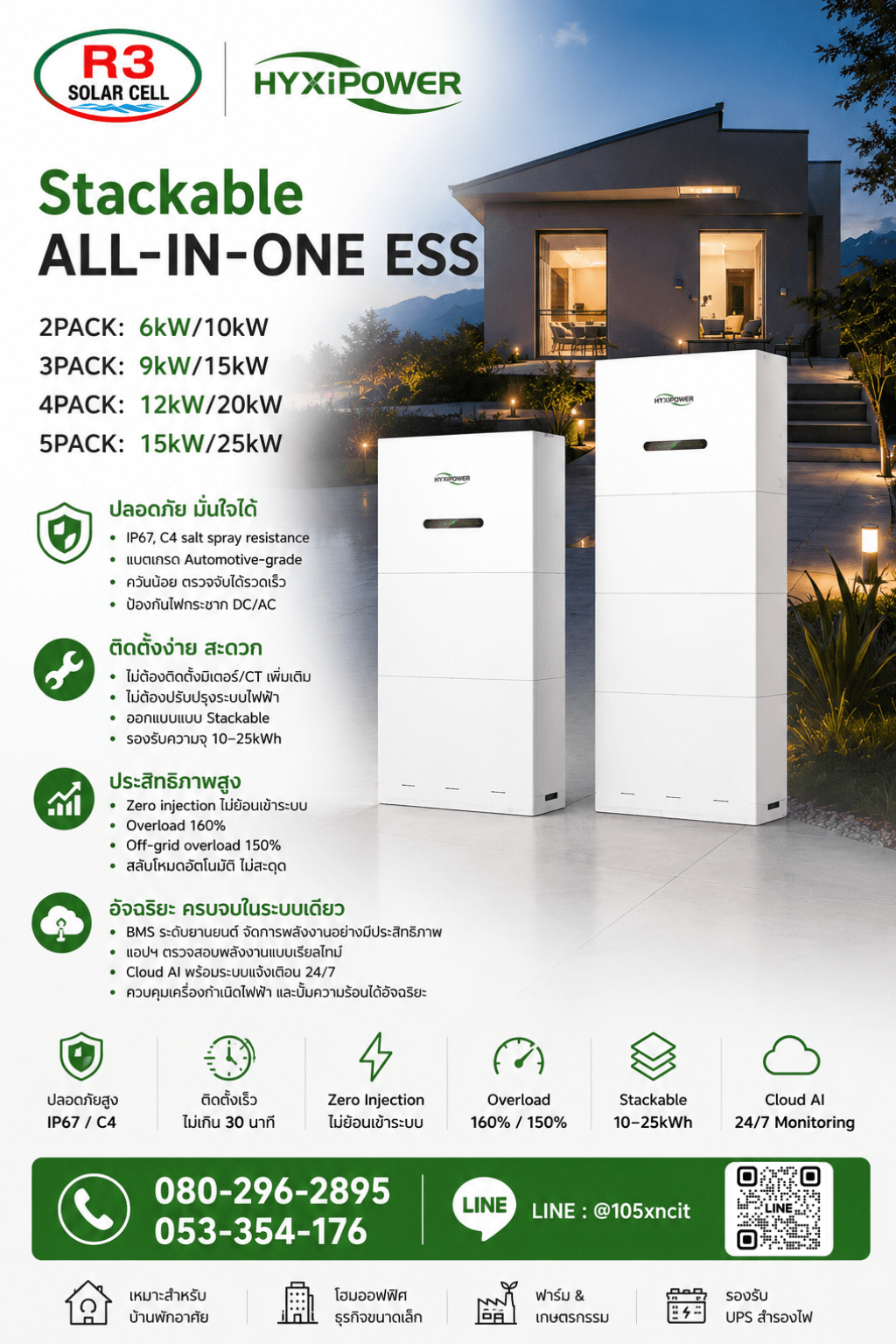 HYXiPOWER Stackable ALL-IN-ONE ESS