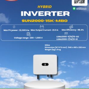 HUAWEI SUN2000-15K-MB0 อินเวอร์เตอร์อัจฉริยะสำหรับระบบโซลาร์เซลล์ยุคใหม่