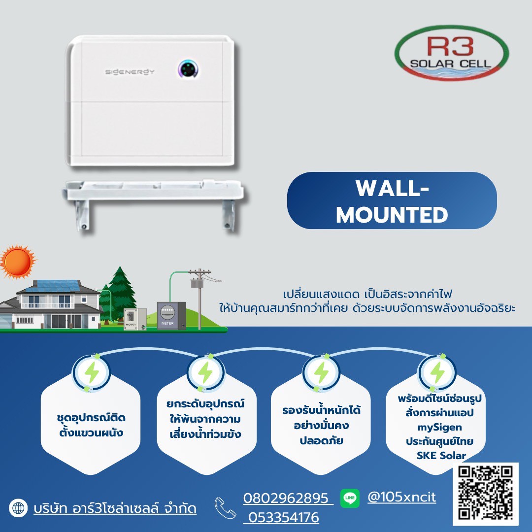 ชุดติดตังแขวนผนัง Sigenergy SigenStor Installation Kit for Wall-mounted
